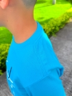 Camisa Juvenil Azul (Premium 100% Algod&atilde;o)