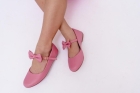 Sapato Rosa com La&ccedil;o