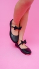 Sapato Preto com La&ccedil;o