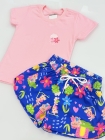 Conjunto T-shirt Rosa Bebe