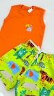 Conjunto Laranja Animais Regata