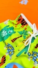 Conjunto Laranja Animais Regata