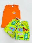 Conjunto Laranja Animais Regata