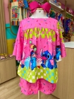 Conjunto Stitch Rosa