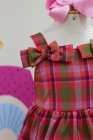 Vestido Xadrez Vermelho Laço