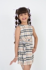 Conjunto Xadrez Nude Short Saia