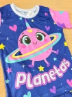 Pijama Manga Curta Planetas