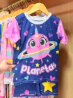 Pijama Manga Curta Planetas