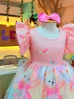 Vestido Encanto Rosa Ursinha Patins