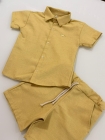Conjunto Mauricinho Linho Mostarda