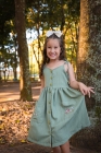 Vestido Bot&otilde;es Verde Oliva Bordaado
