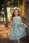 Vestido Bot&otilde;es Verde Oliva Bordaado