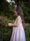 Vestido Bot&otilde;es Rosa Seco Bordaado