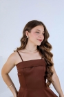 Vestido Juvenil Leticia Marrom (Premium)