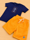  Conjunto Azul Marinho com Laranja Premium)
