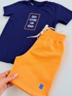  Conjunto Azul Marinho com Laranja Premium)
