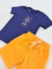  Conjunto Azul Marinho com Laranja Premium)