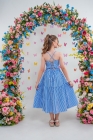 Vestido Listras Azul 